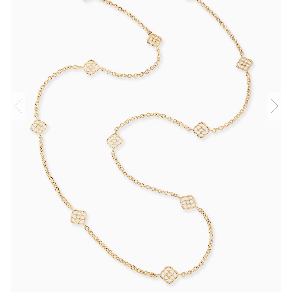 Kendra Scott Devalyn long gold necklace